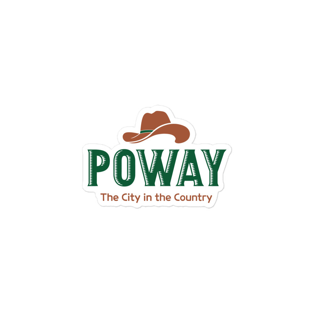 Poway - The City in the Country - Bubble-free stickers