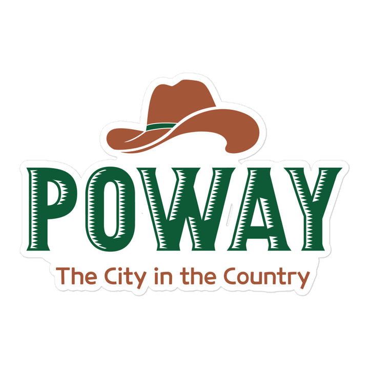 Poway - The City in the Country - Bubble-free stickers