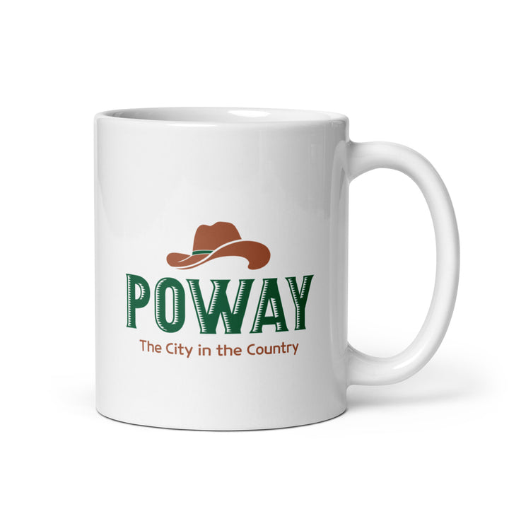 Poway - The City in the Country - White glossy mug