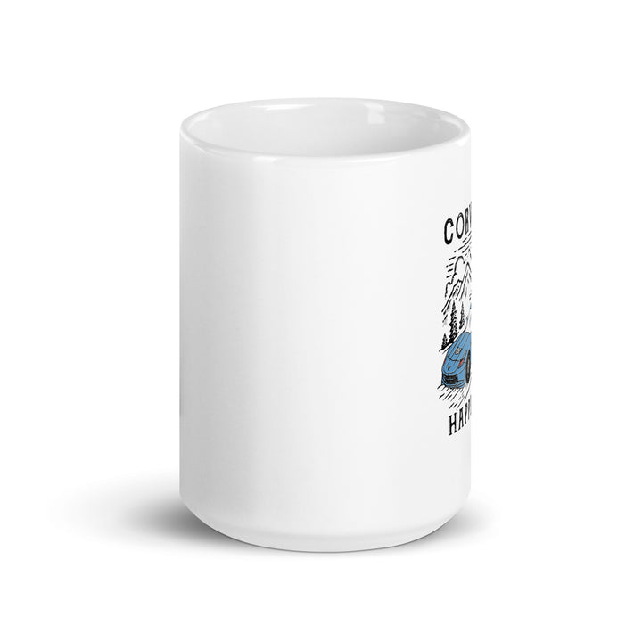 Corvette Happiness - White glossy mug