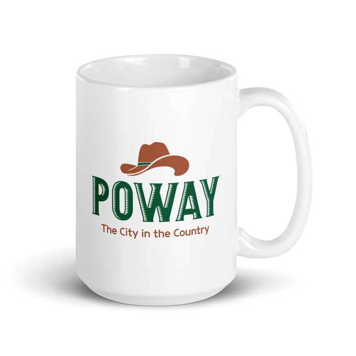 Poway - The City in the Country - White glossy mug