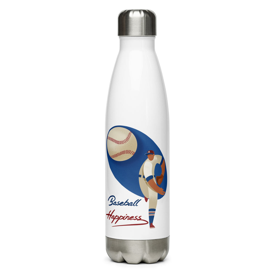 Baseball Happiness - Stainless Steel Water Bottle