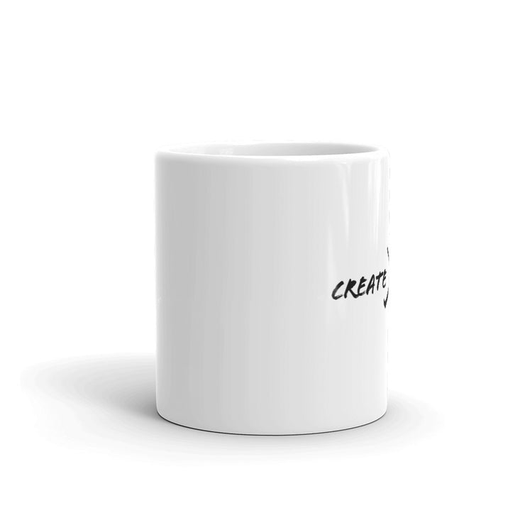 Create Happy - White glossy mug