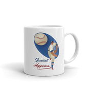 Baseball Happiness - White glossy mug