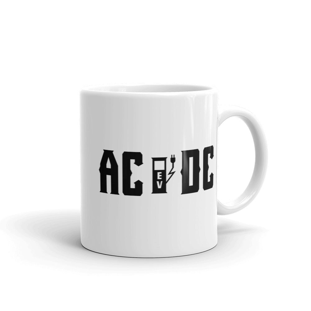 AC DC EV Charging - White glossy mug