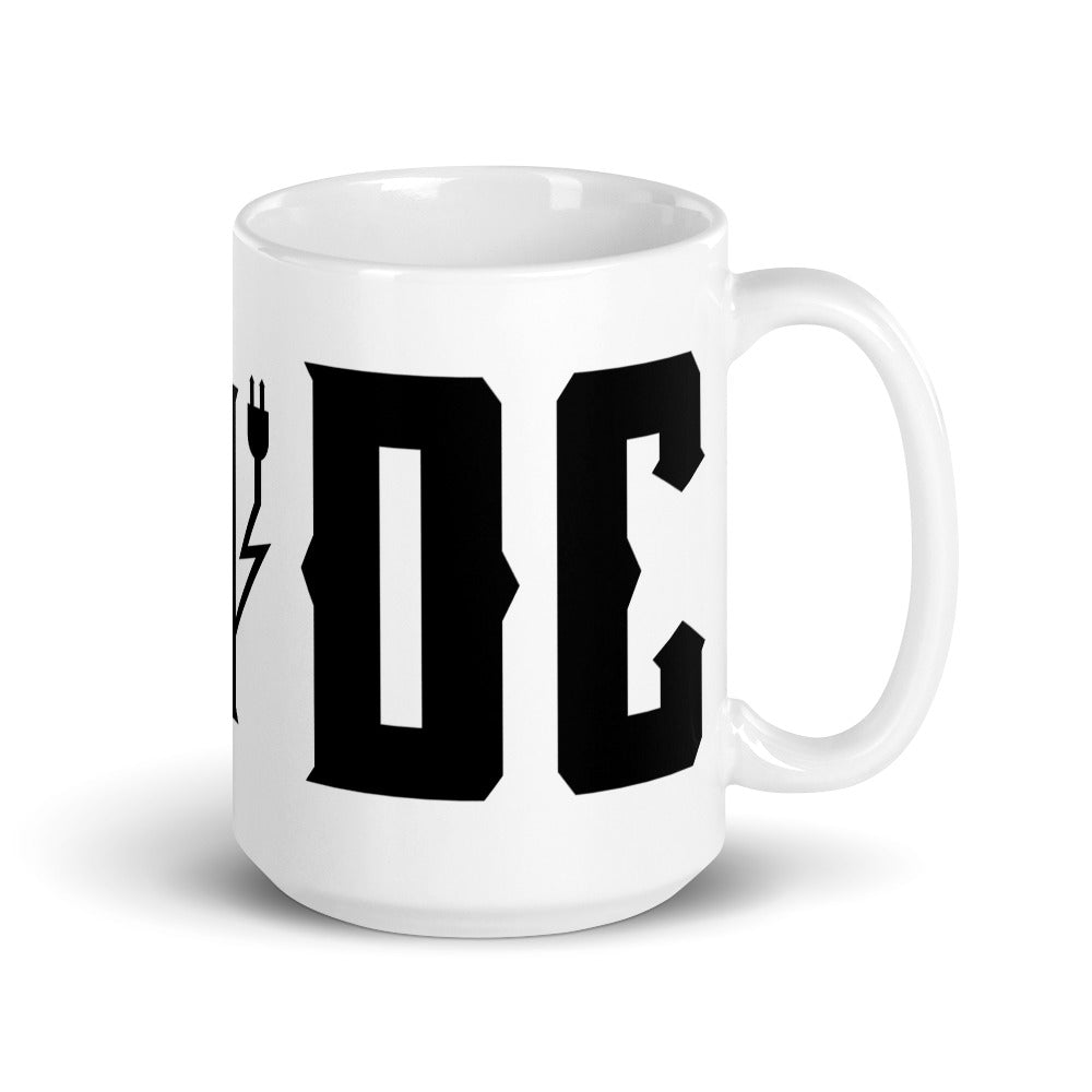 AC DC EV Charging - White glossy mug